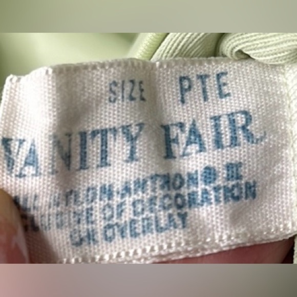 Vintage Vanity Fair -Lime Green Sleeveless Chemise Slip Night Gown Sz PTE - Picture 5 of 5